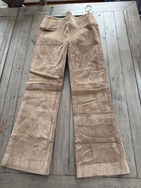 SPRWMN Women's Corduroy Ankle Flare Seam Pant Brown Size XS